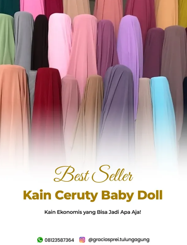 <p>BEST SELLER! Ceruty Baby Doll Kain ekonomis, le
